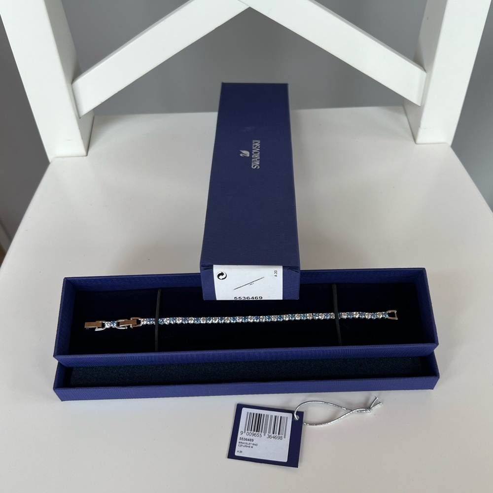 Swarovski Special Edition 125th Anniversary Light Blue Tennis Deluxe Brand New